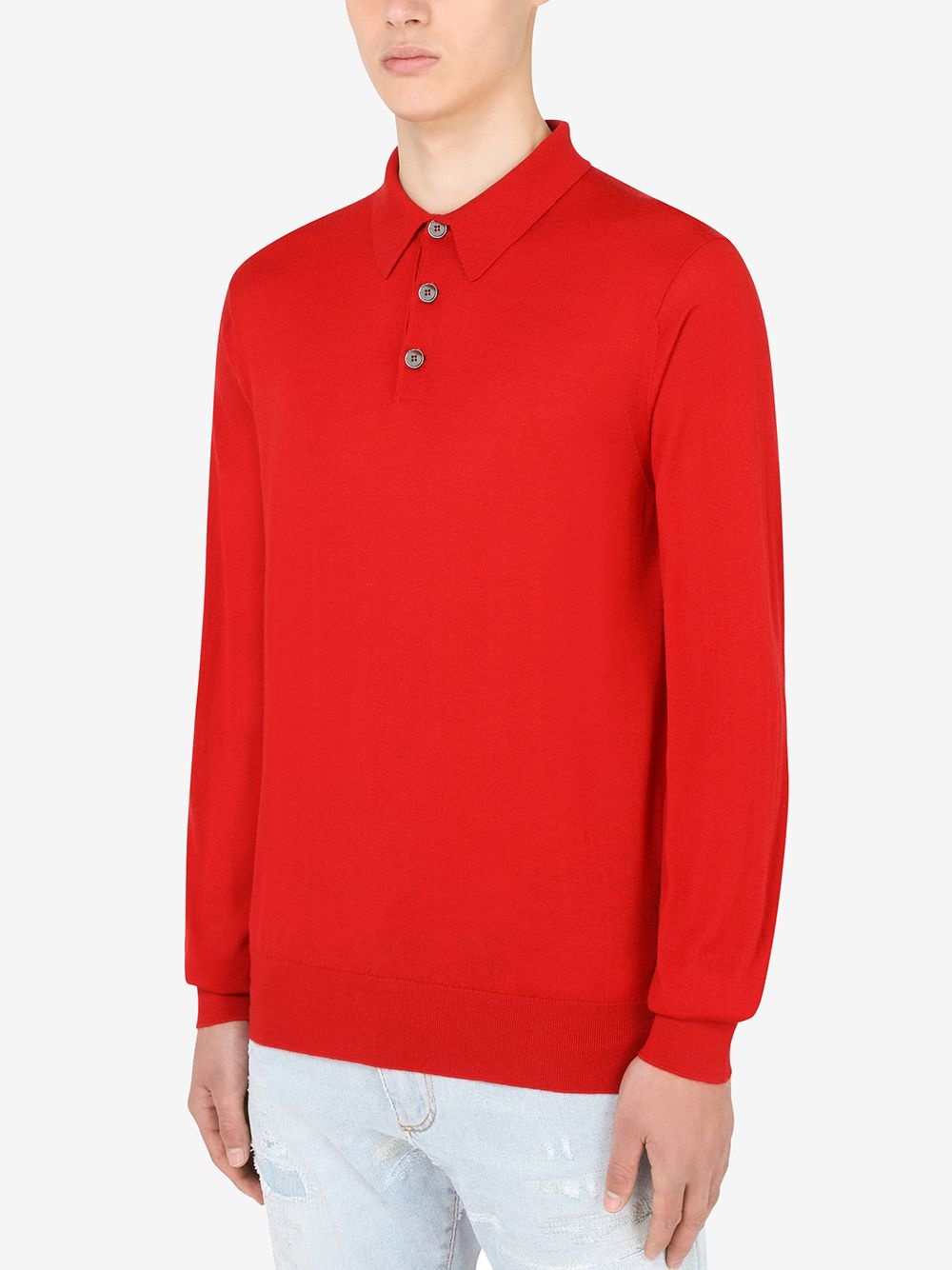 long-sleeve polo shirt - 3