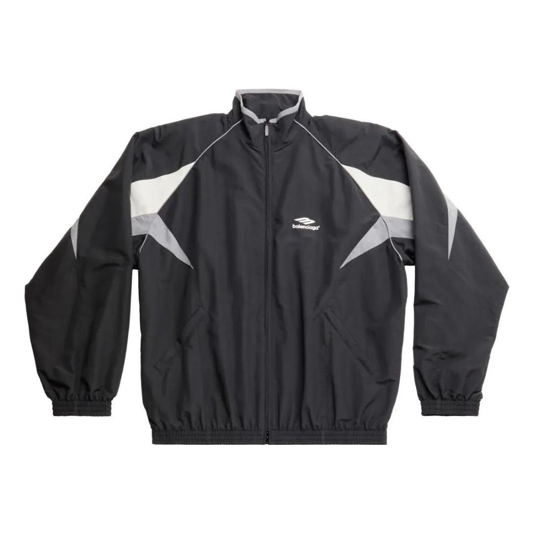 Balenciaga 3B Sports Icon Medium Fit Tracksuit Jacket 'Black' 746483TOO481000 - 1