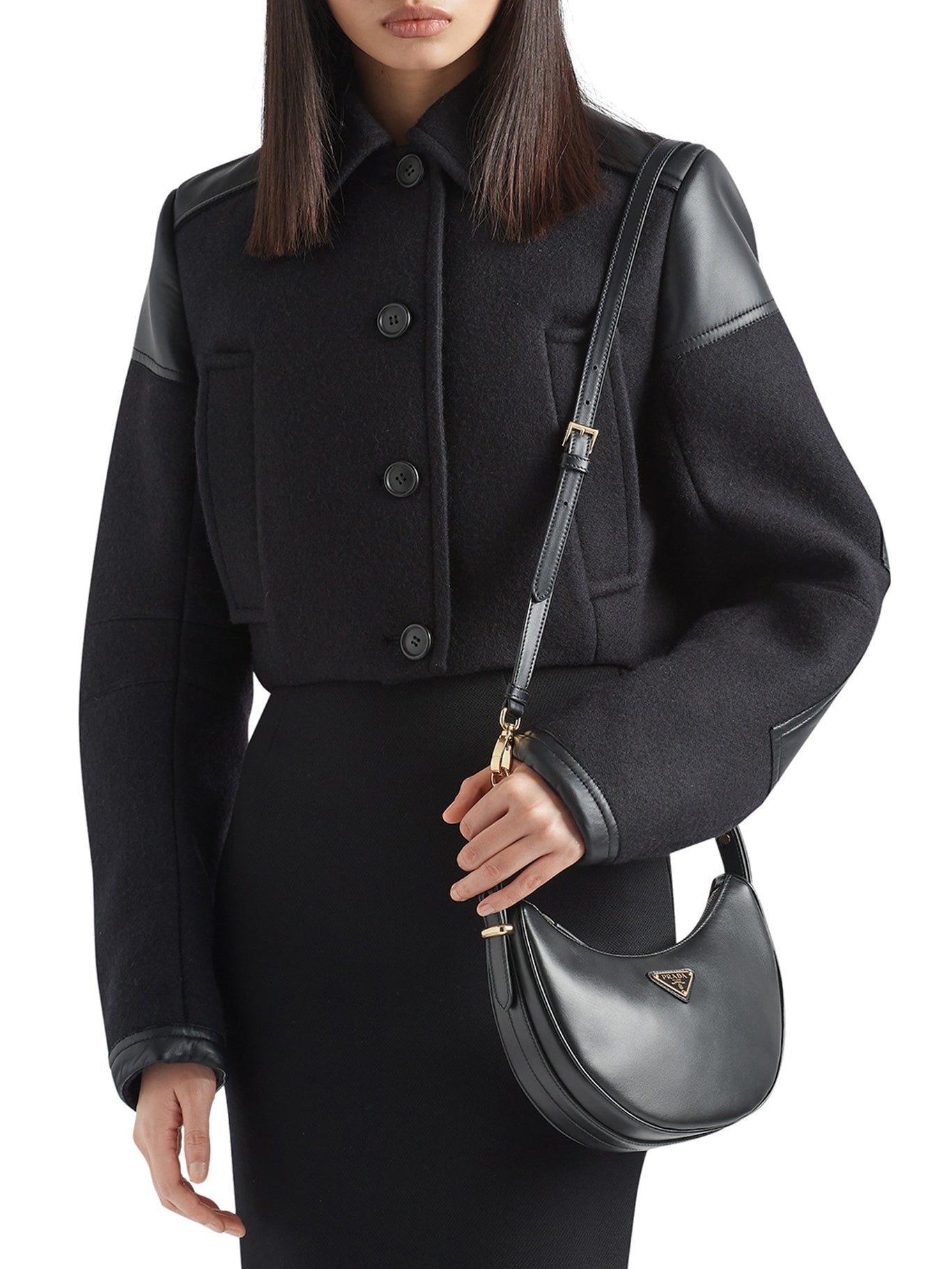 PRADA ARQUÉ SHOULDER BAG IN LEATHER - 3