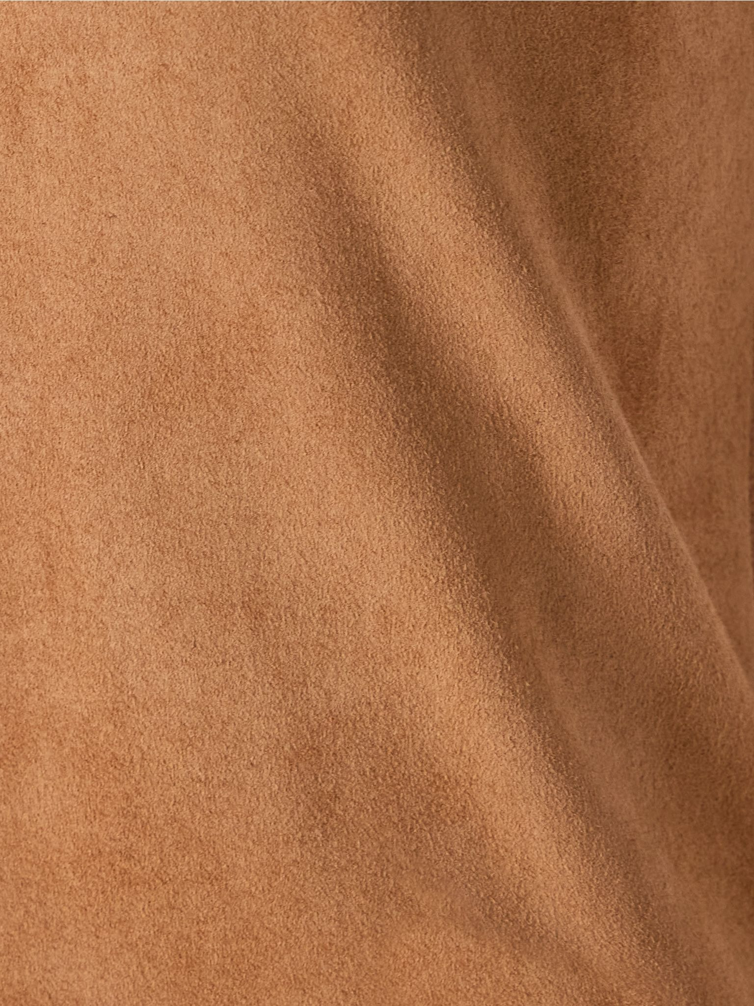 Cherry open-back suede halterneck tank Camel - 5