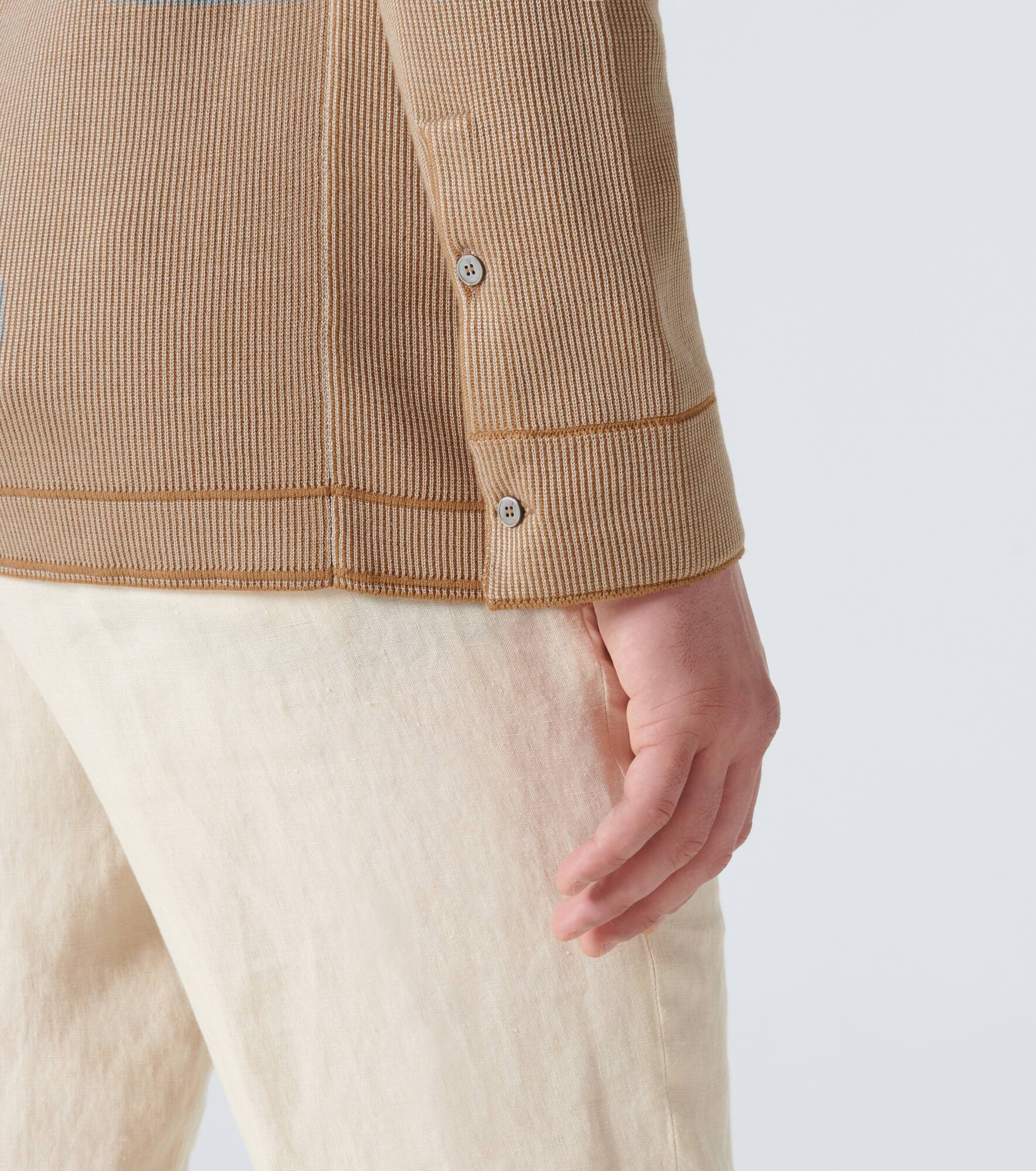 Cotton and silk jacquard shirt - 7