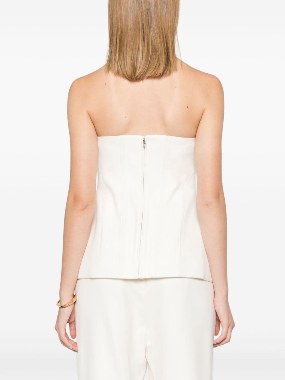 strapless tailored jumpsuit - 4