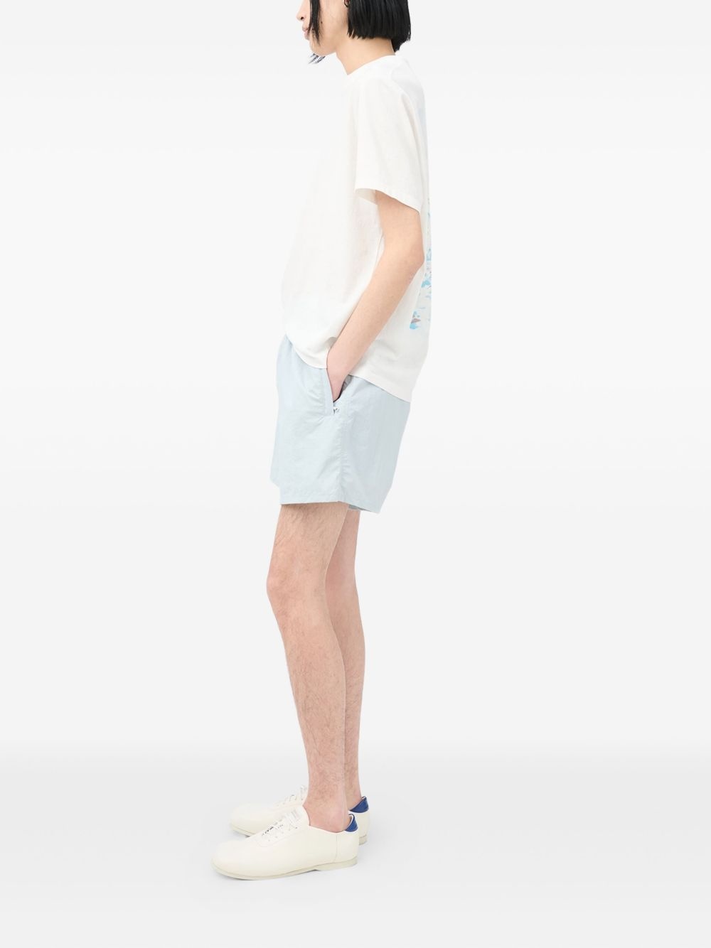 elasticated-waistband shorts - 3