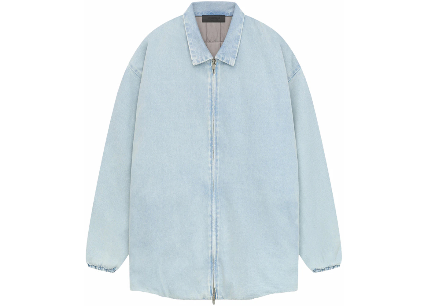 Fear of God Essentials Filled Shirt Jacket Light Wash Denim - 1