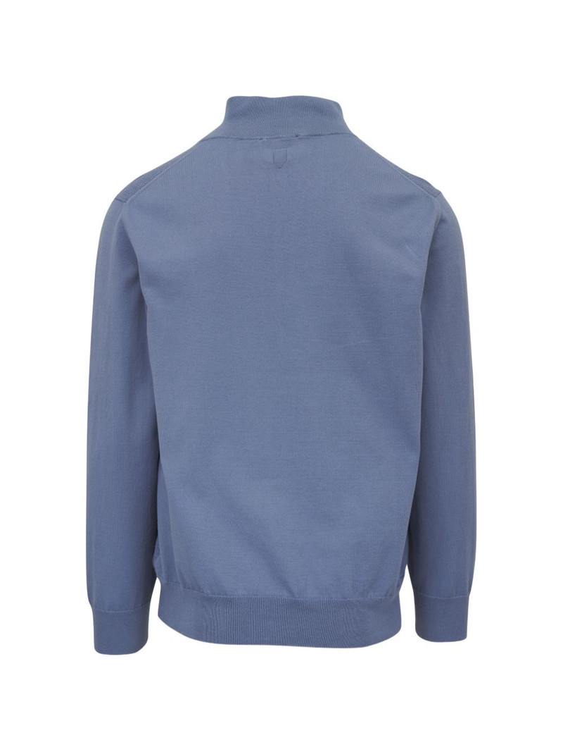 Canali textured-knit zip-up sweater outlook