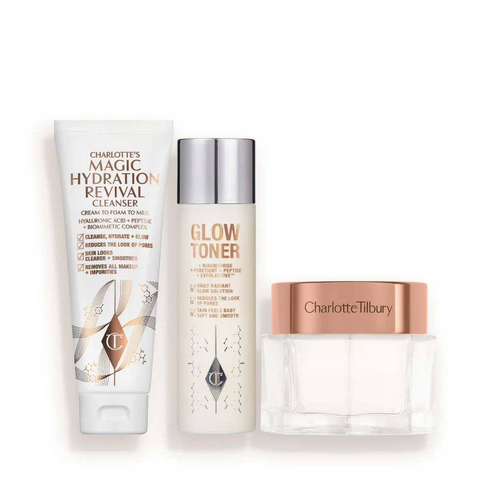 CHARLOTTE’S MAGIC CLEANSE, TONE & GLOW SET SKINCARE KIT - 1