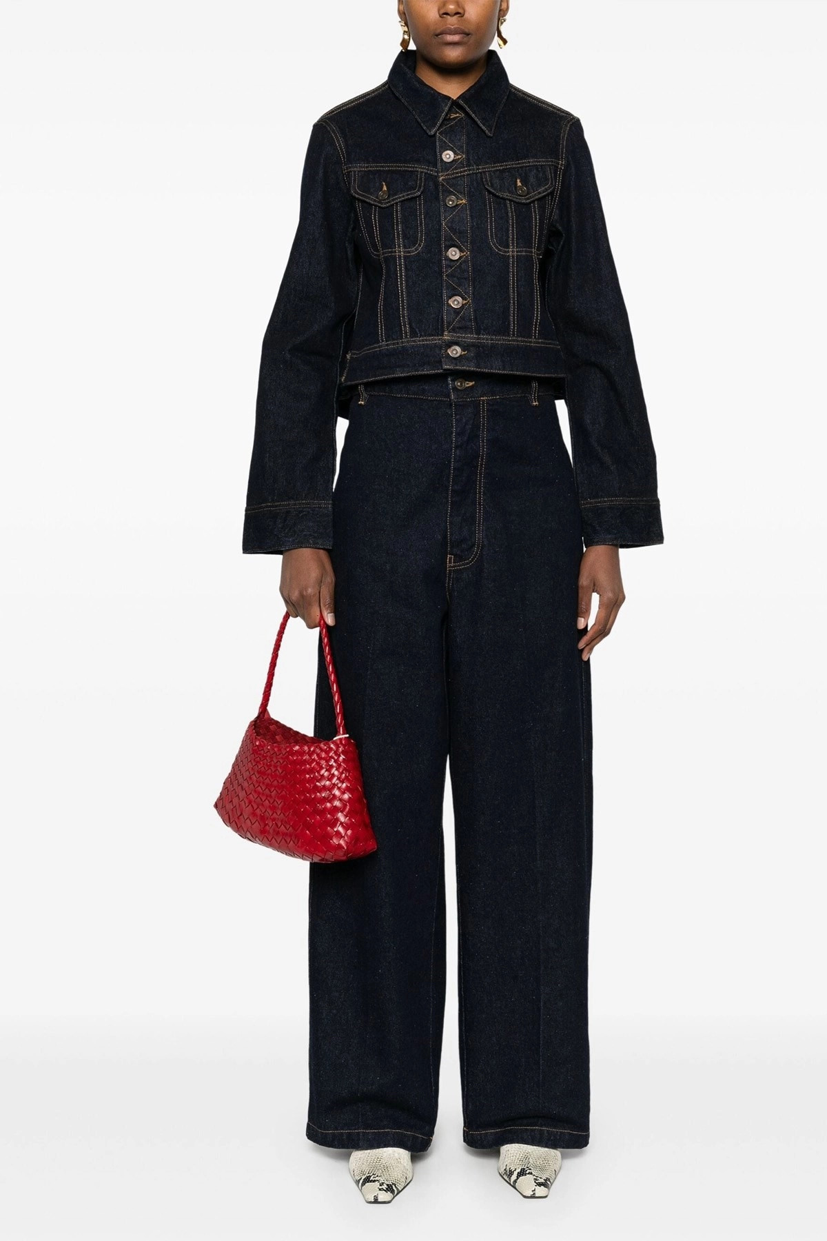 Denim cropped jacket - 2