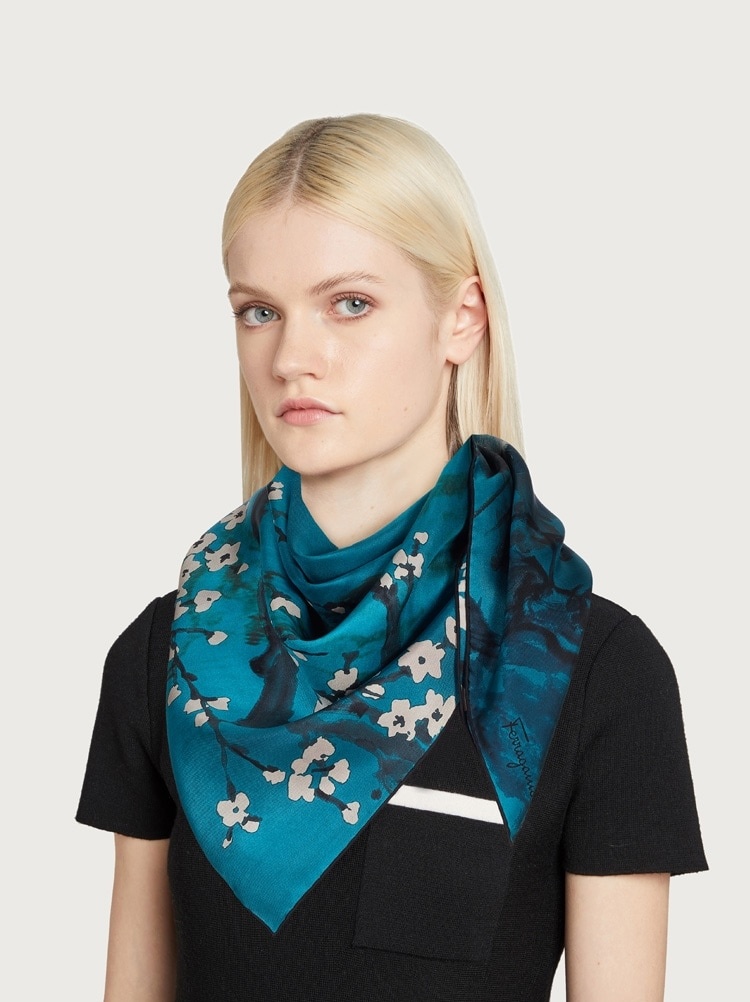 RABBIT PRINT SILK FOULARD - 2