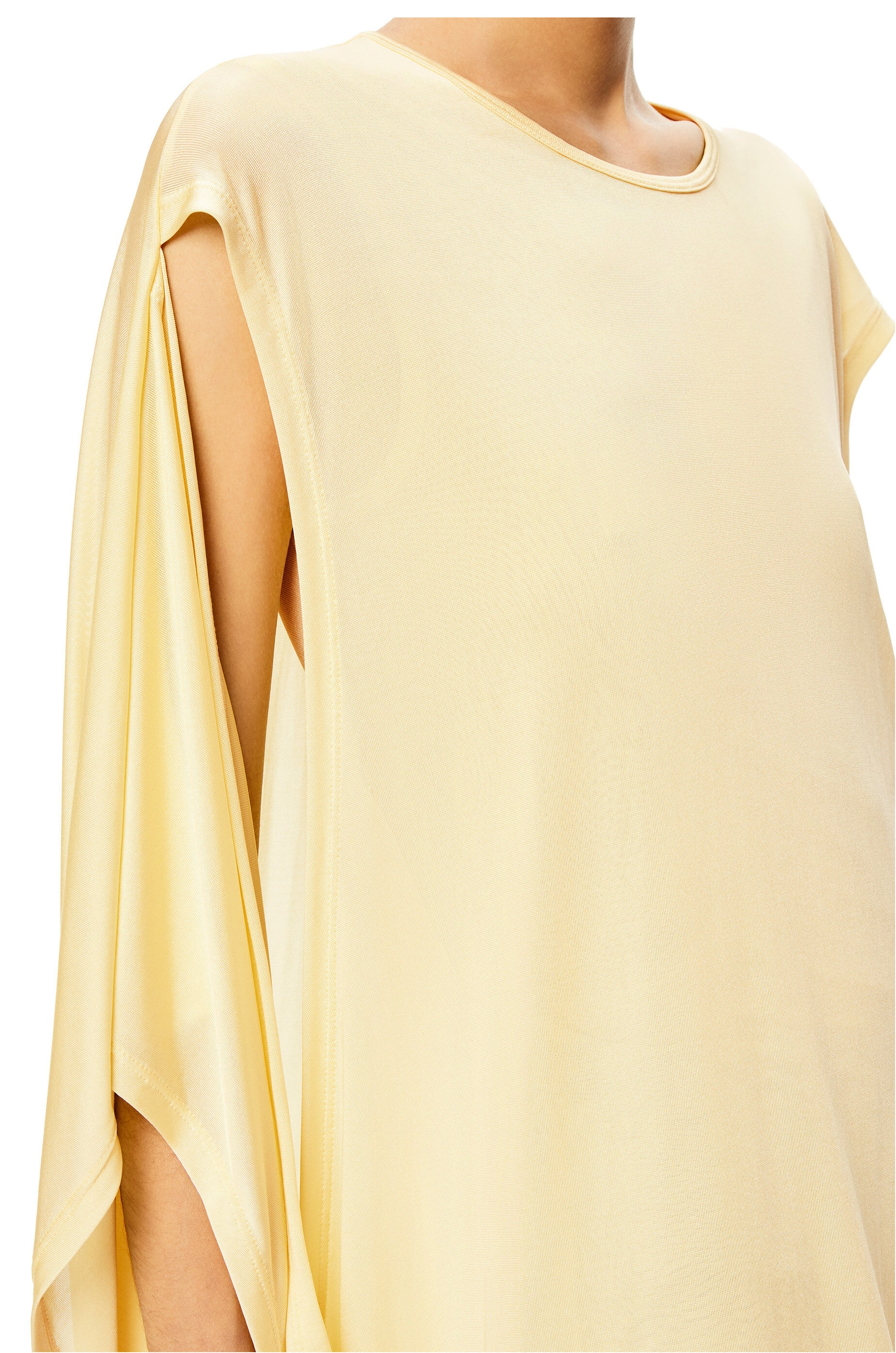 Kimono sleeve dress in silk - 4