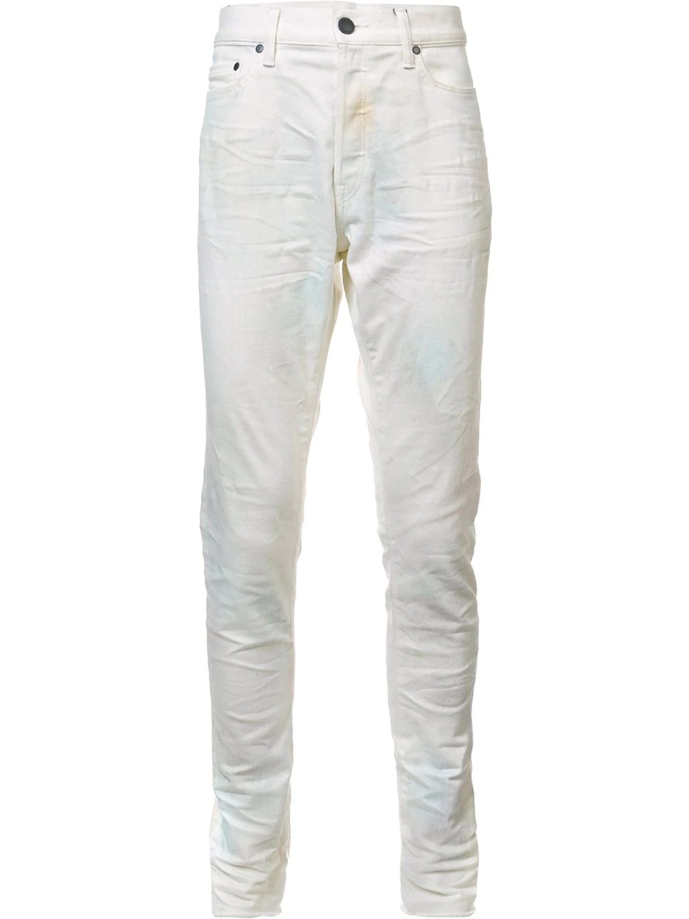 creased slim-fit jeans - 1