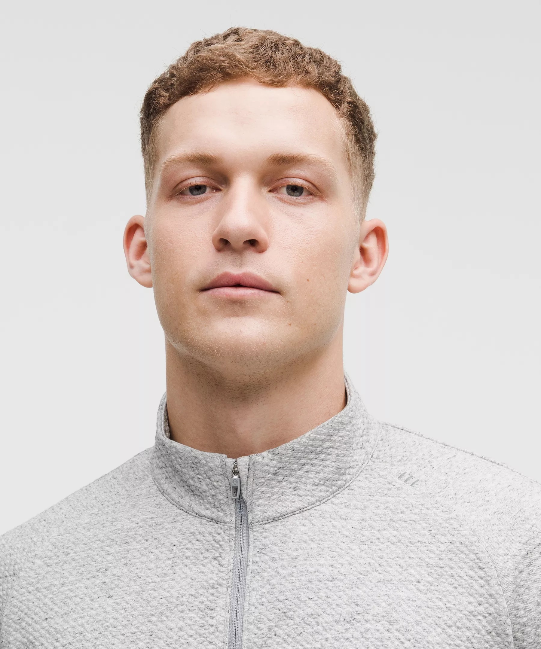 Textured Double-Knit Cotton Half Zip - 4