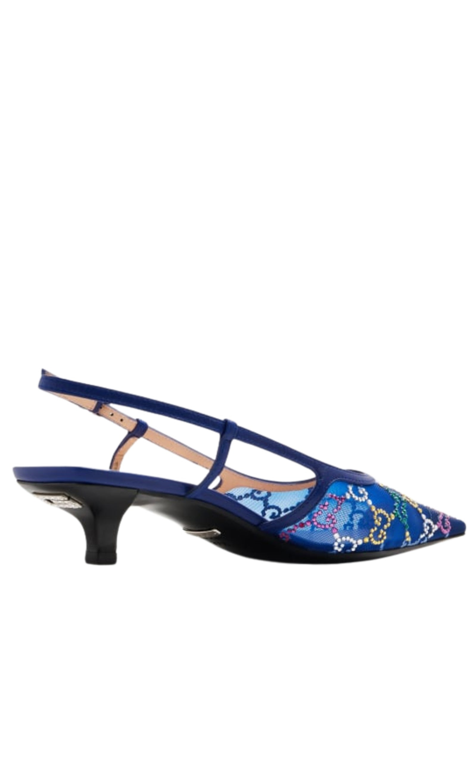 GG Crystal Slingback Heels 30mm - 4