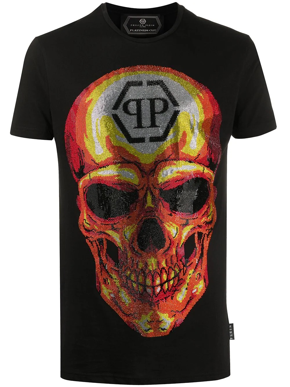 crystal skull print T-shirt - 1