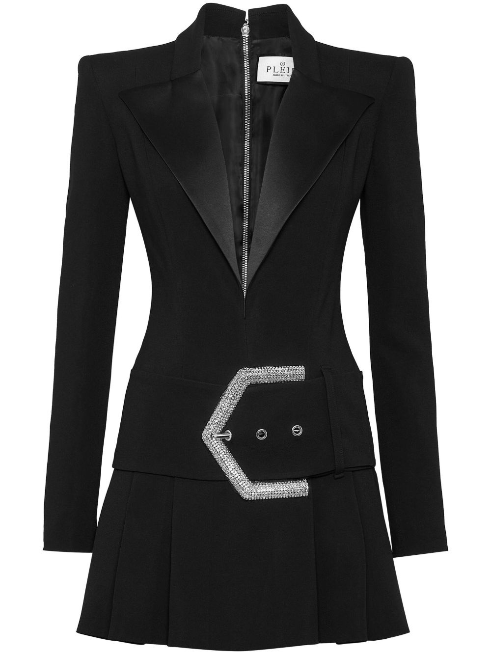 crystal-embellished belted minidress - 1