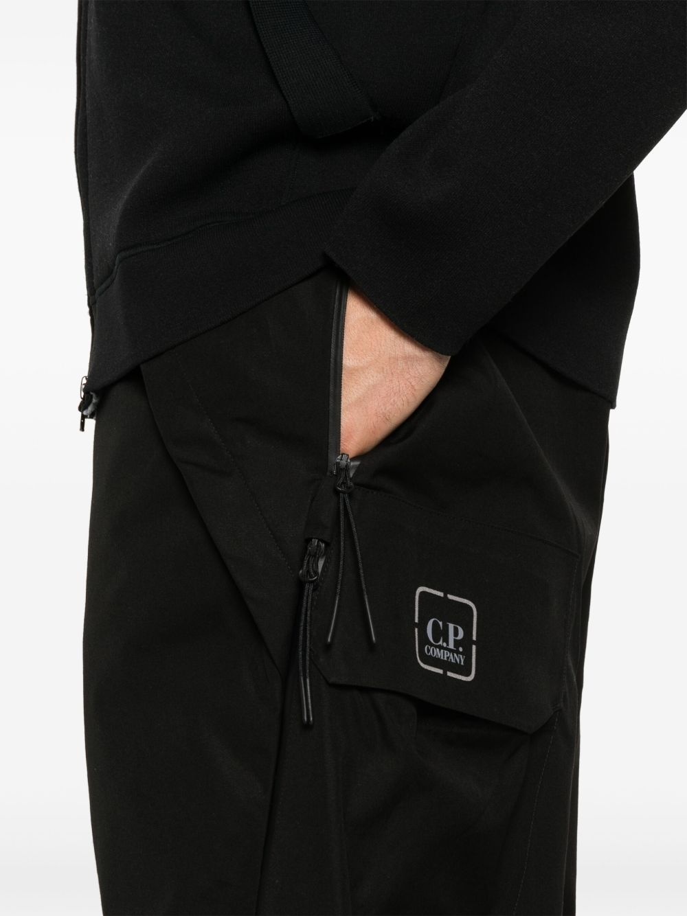 logo-patch cargo trousers - 5