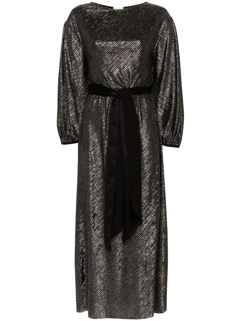 houndstooth-pattern maxi dress 1