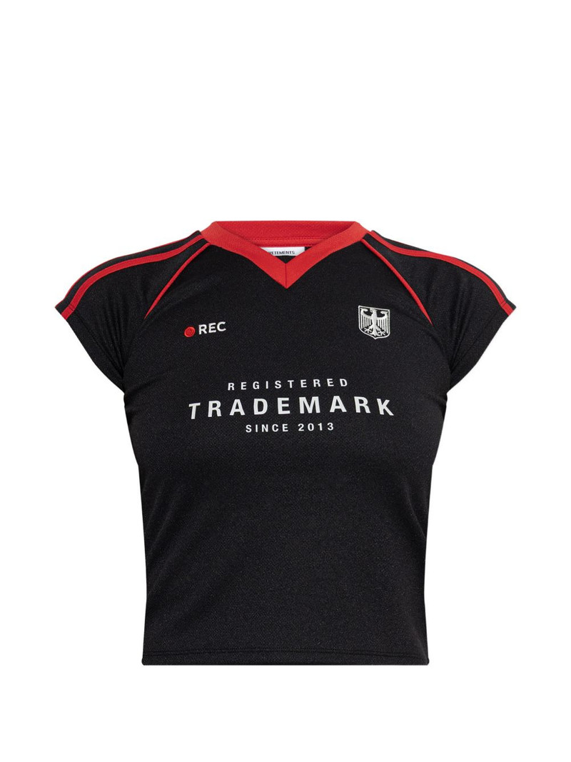 V-neck short sleeve T-shirt 1