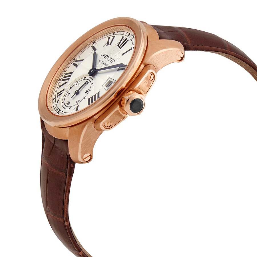Cartier Caliber Silver Dial 18k Pink Gold Men's Watch WGCA0003 - 2