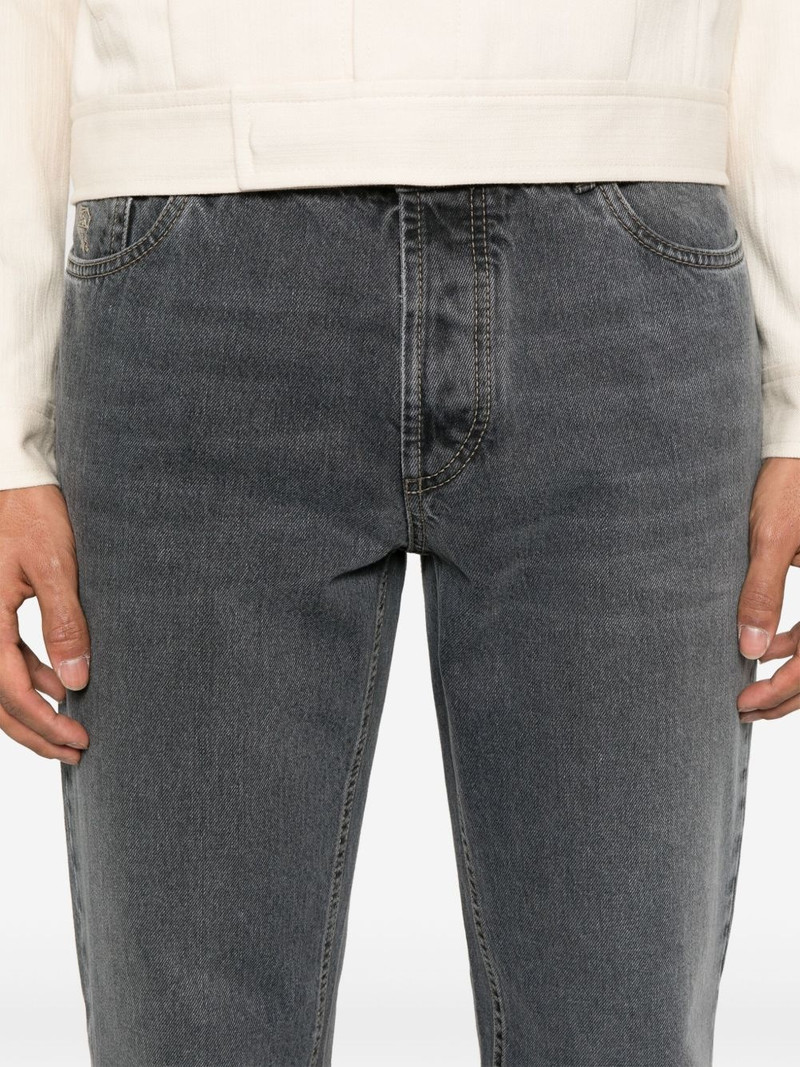 logo-embroidered jeans 5