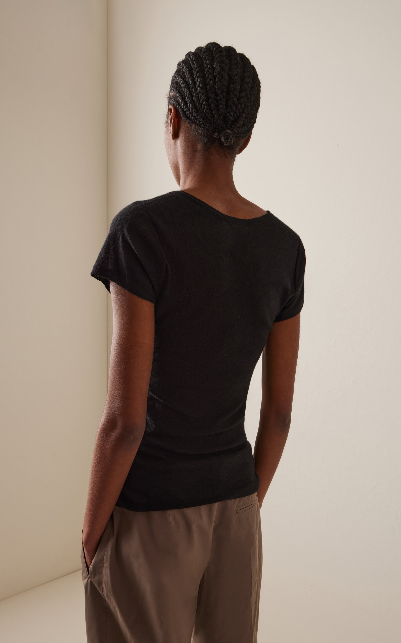 Keyla Cashmere Tee black - 4