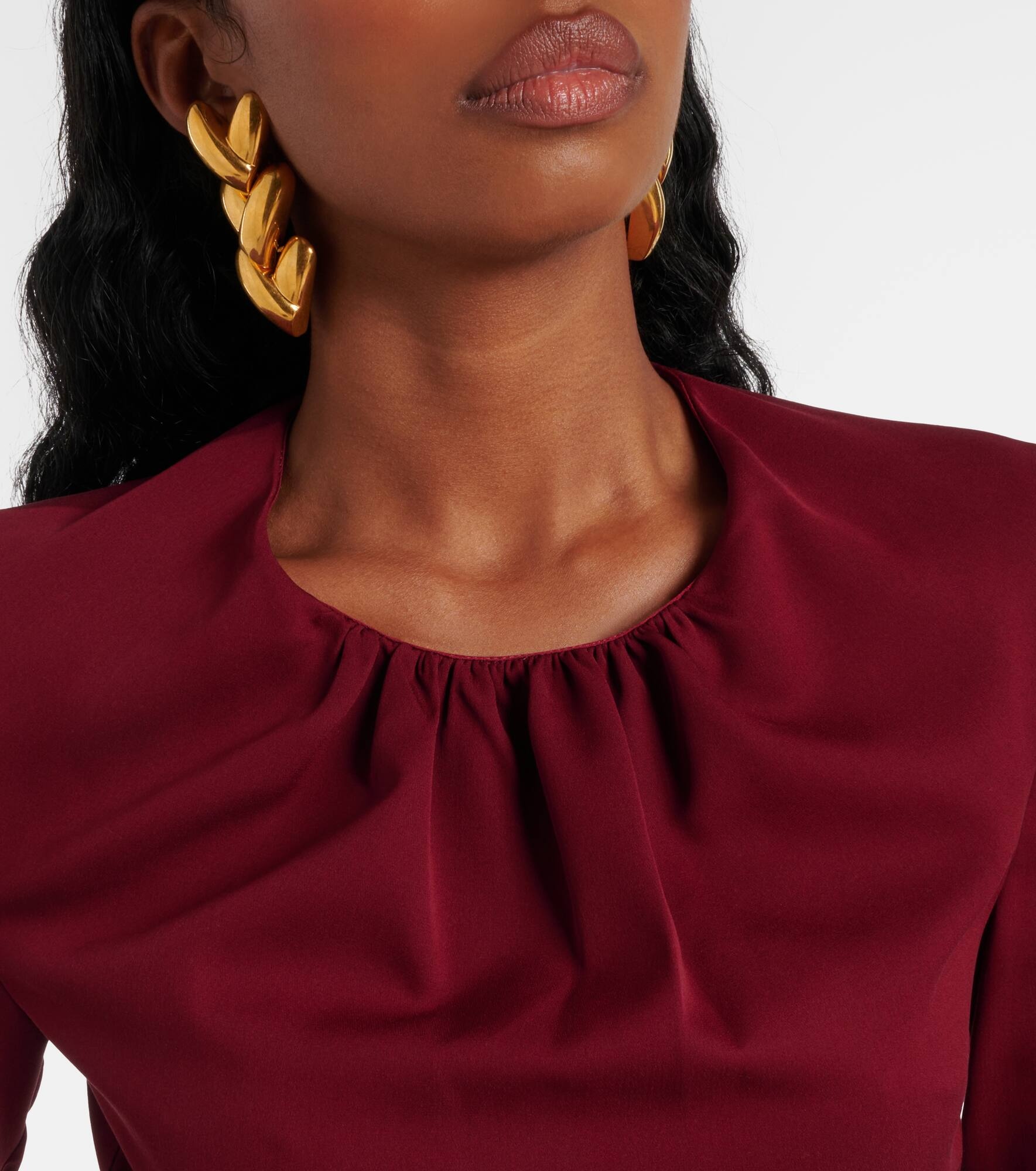 Ruffled silk crêpe minidress - 4