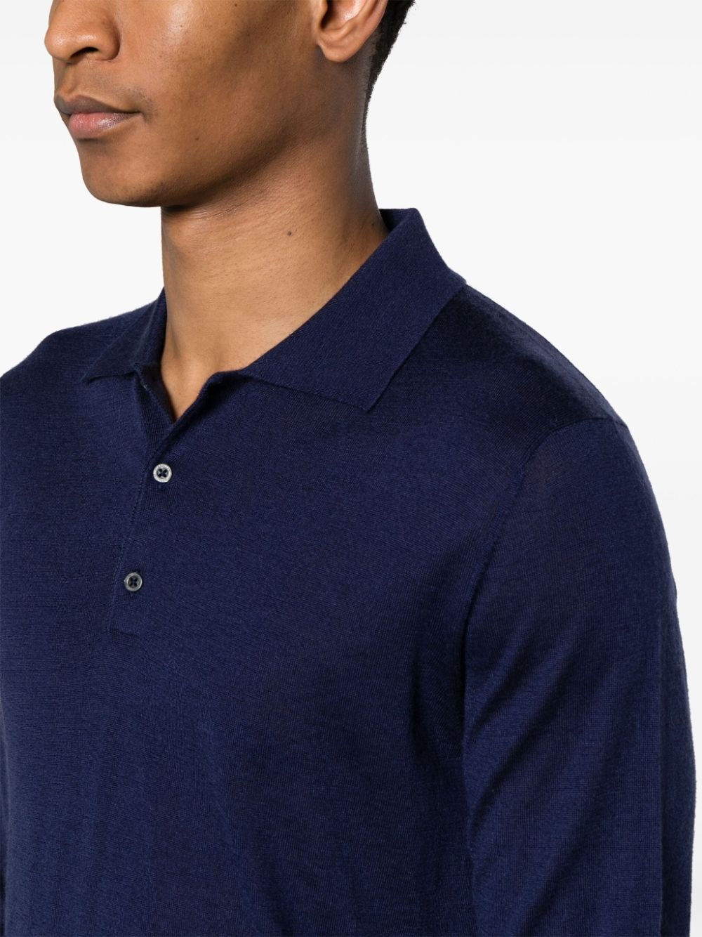 fine-knit polo shirt - 5