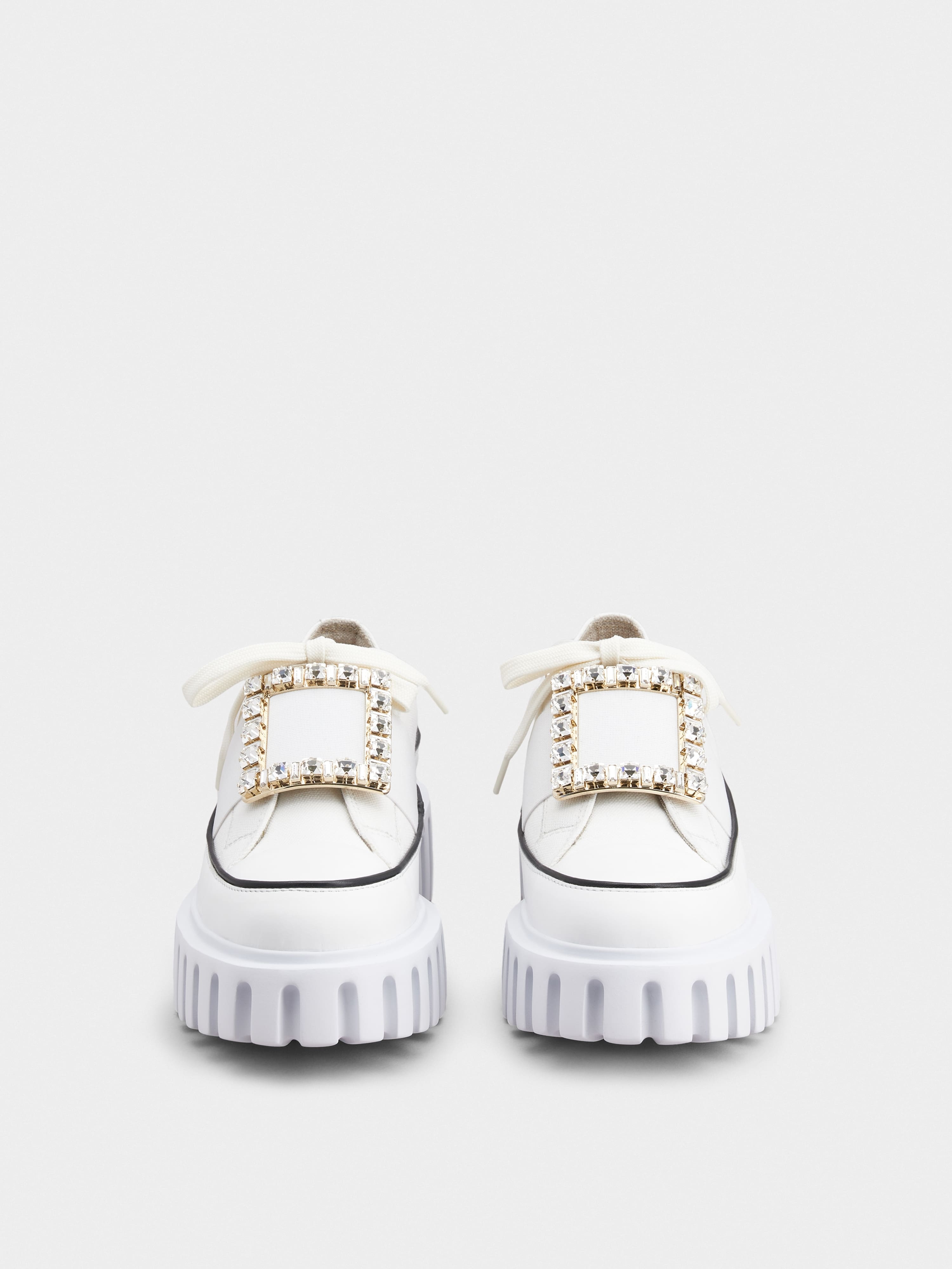 Viv' Go-Thick Strass Buckle Slip-on Sneakers in Canvas - 7