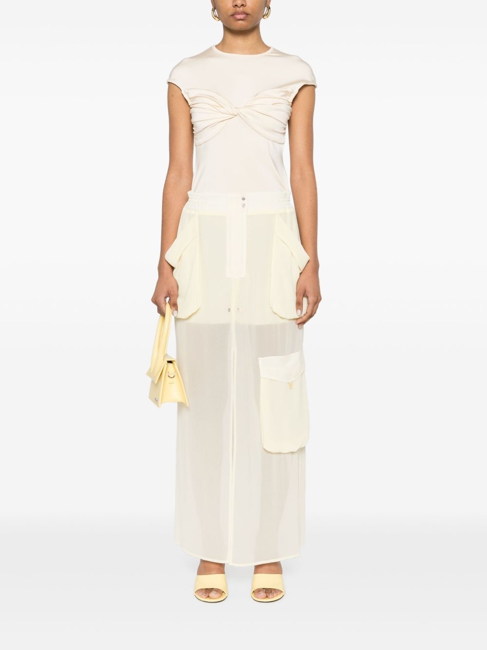 layered-design midi skirt - 2