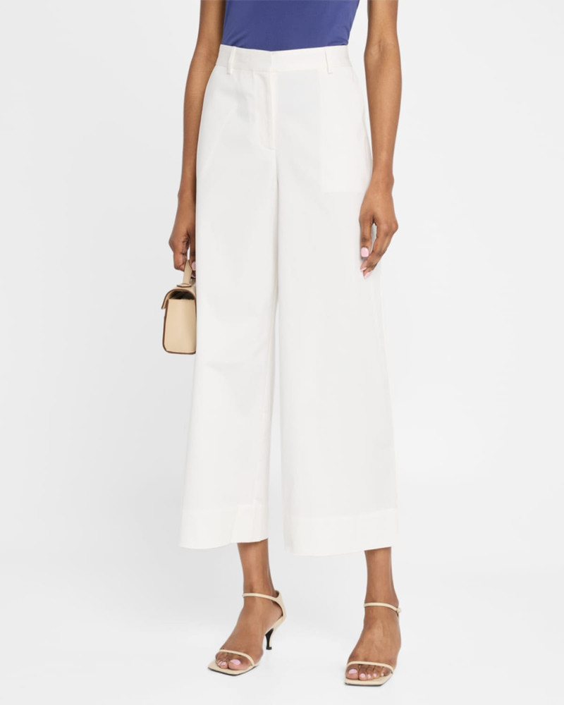 Cropped Organic Cotton Twill Trousers 4