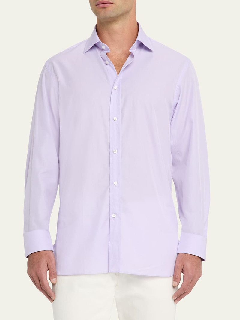 Ralph Lauren Men's Cotton Micro-Houndstooth Classic Fit Sport Shirt outlook