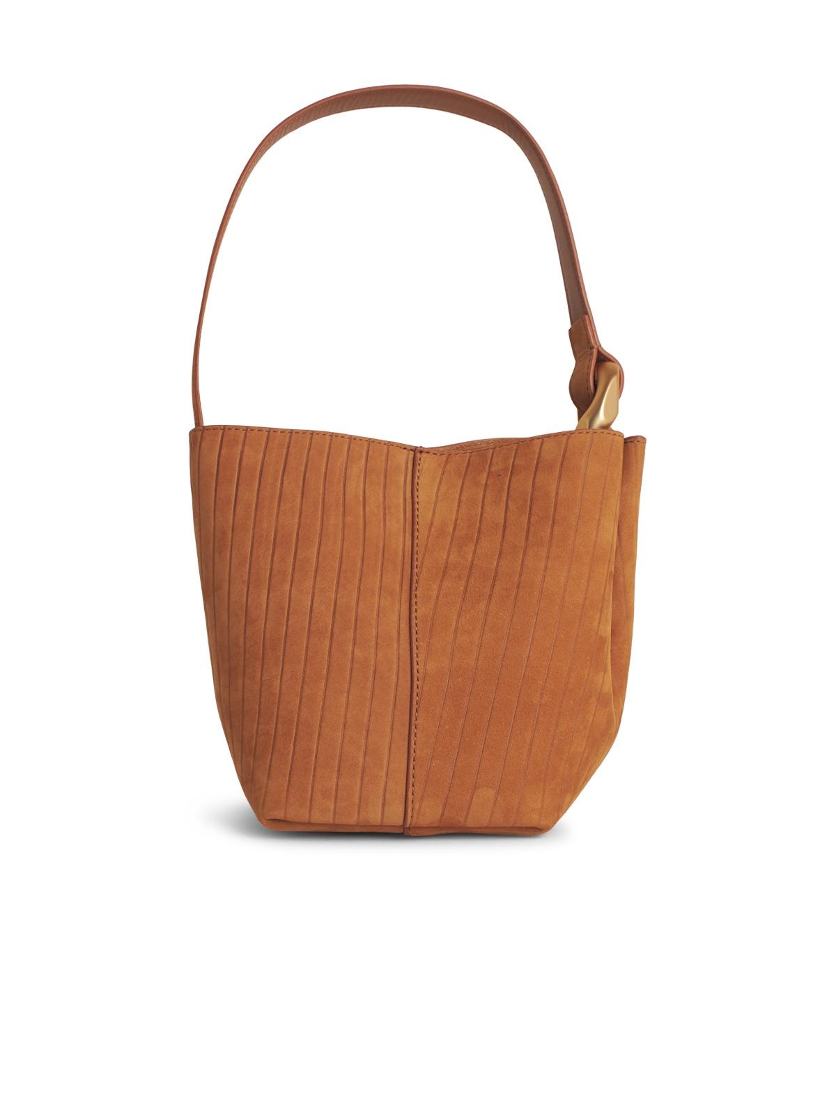 J.W. ANDERSON - Jw Anderson 'Corner' Brown Suede Bucket Bag Women - 3