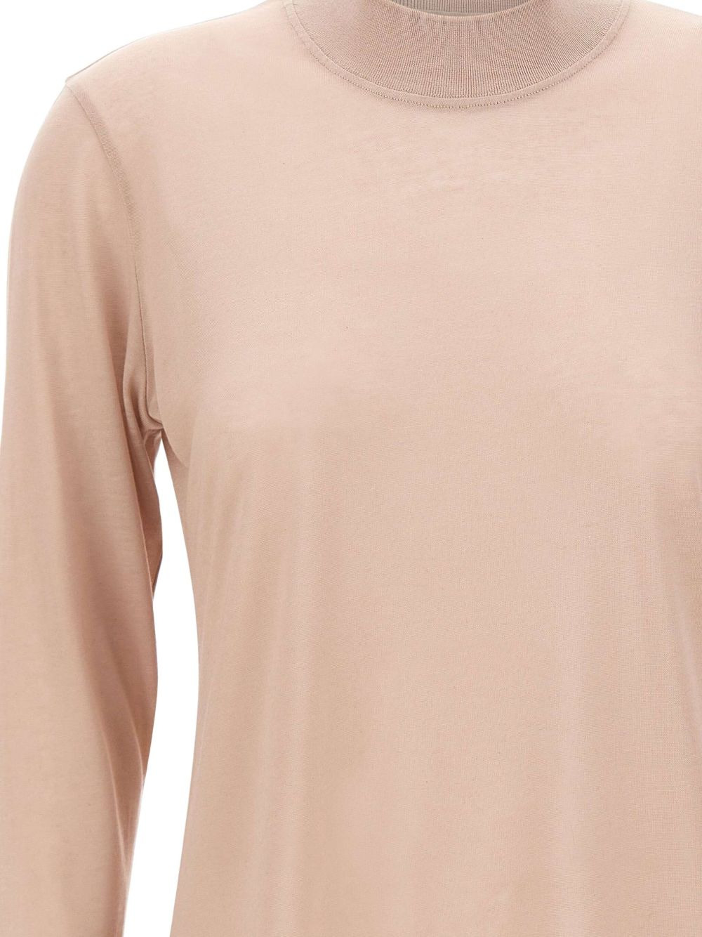 mock-neck long-sleeve top - 4