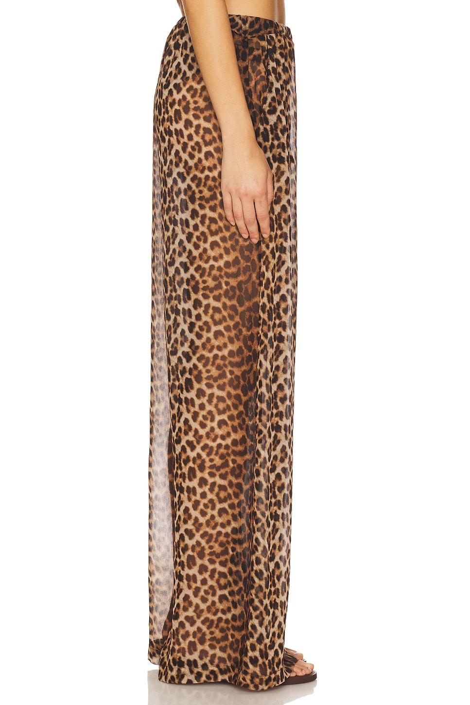 Wide Leg Pintuck Trousers - 3