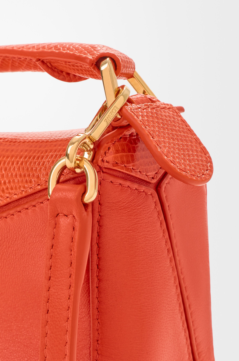 Mini Featherlight Puzzle bag in lizard and nappa lambskin 11