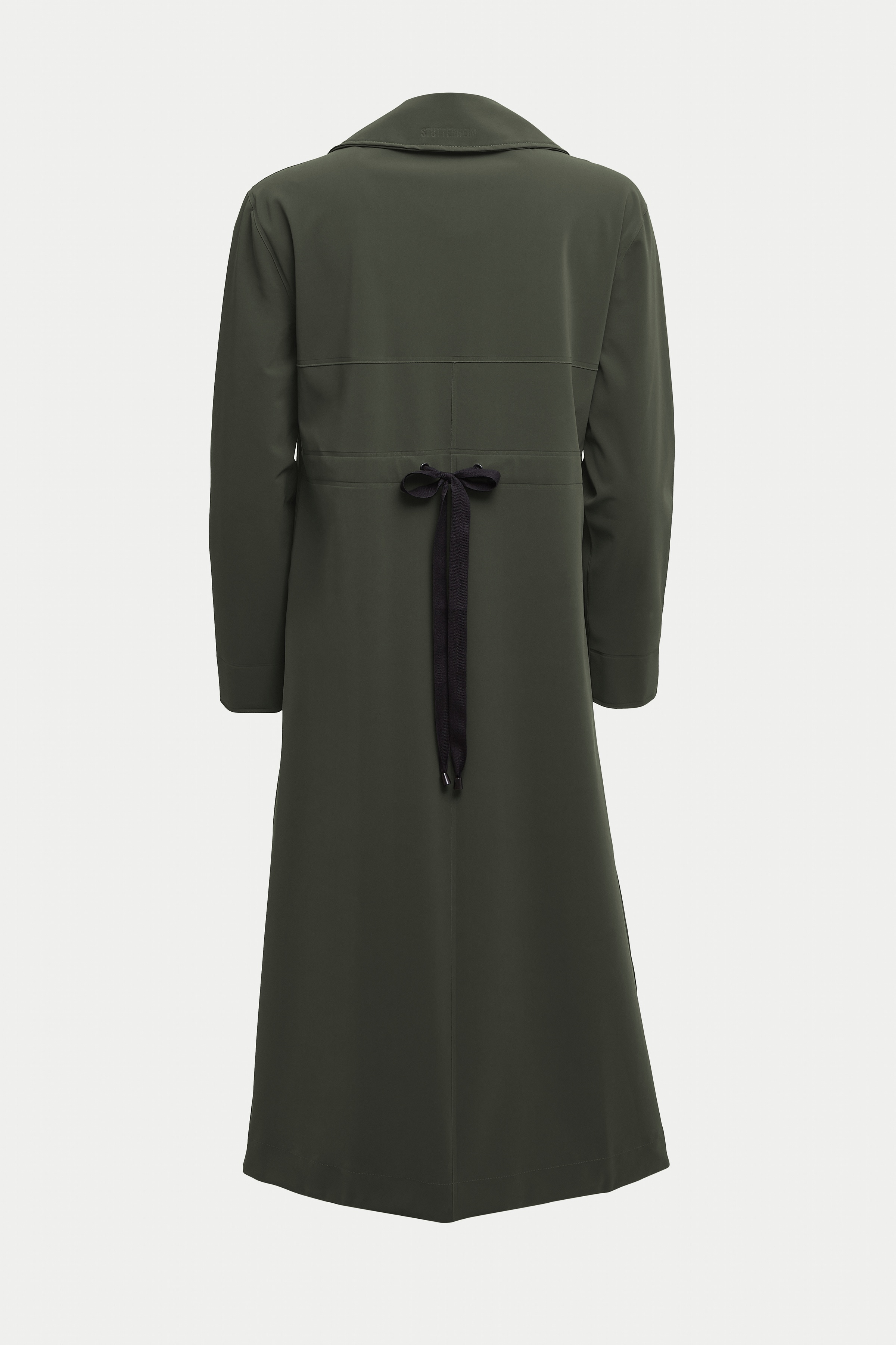 Hornstull Matte Long Raincoat Dark Green - 6