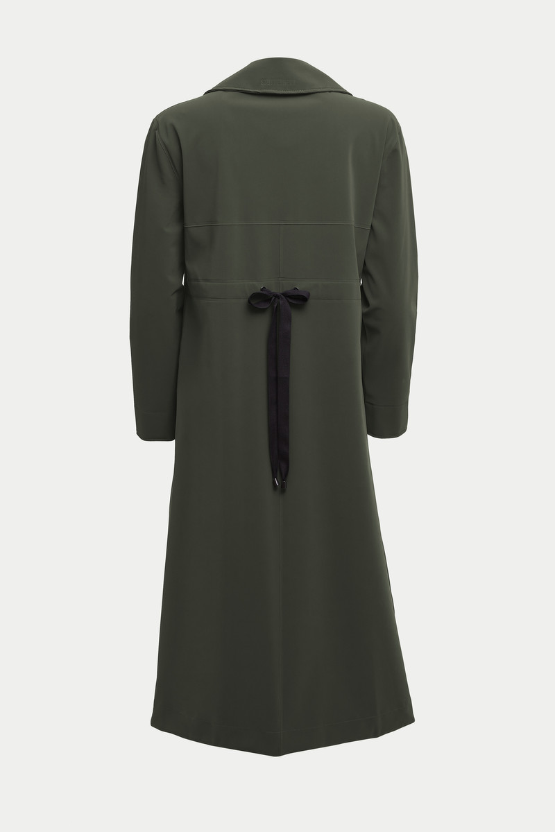 Hornstull Matte Long Raincoat Dark Green 6