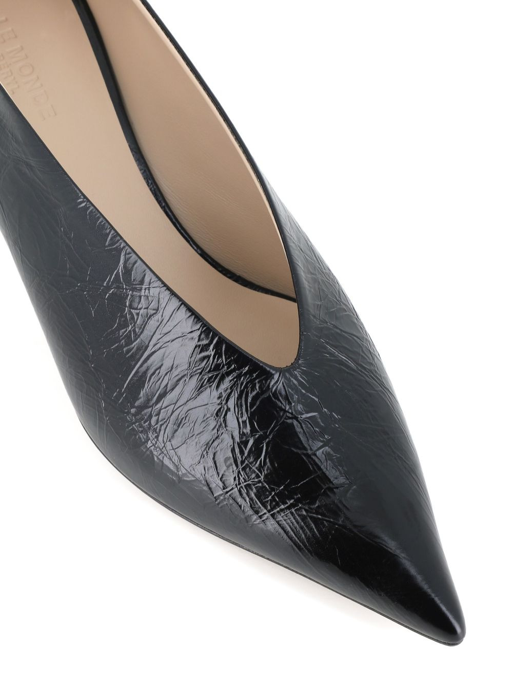 pointed-toe leather pumps - 4