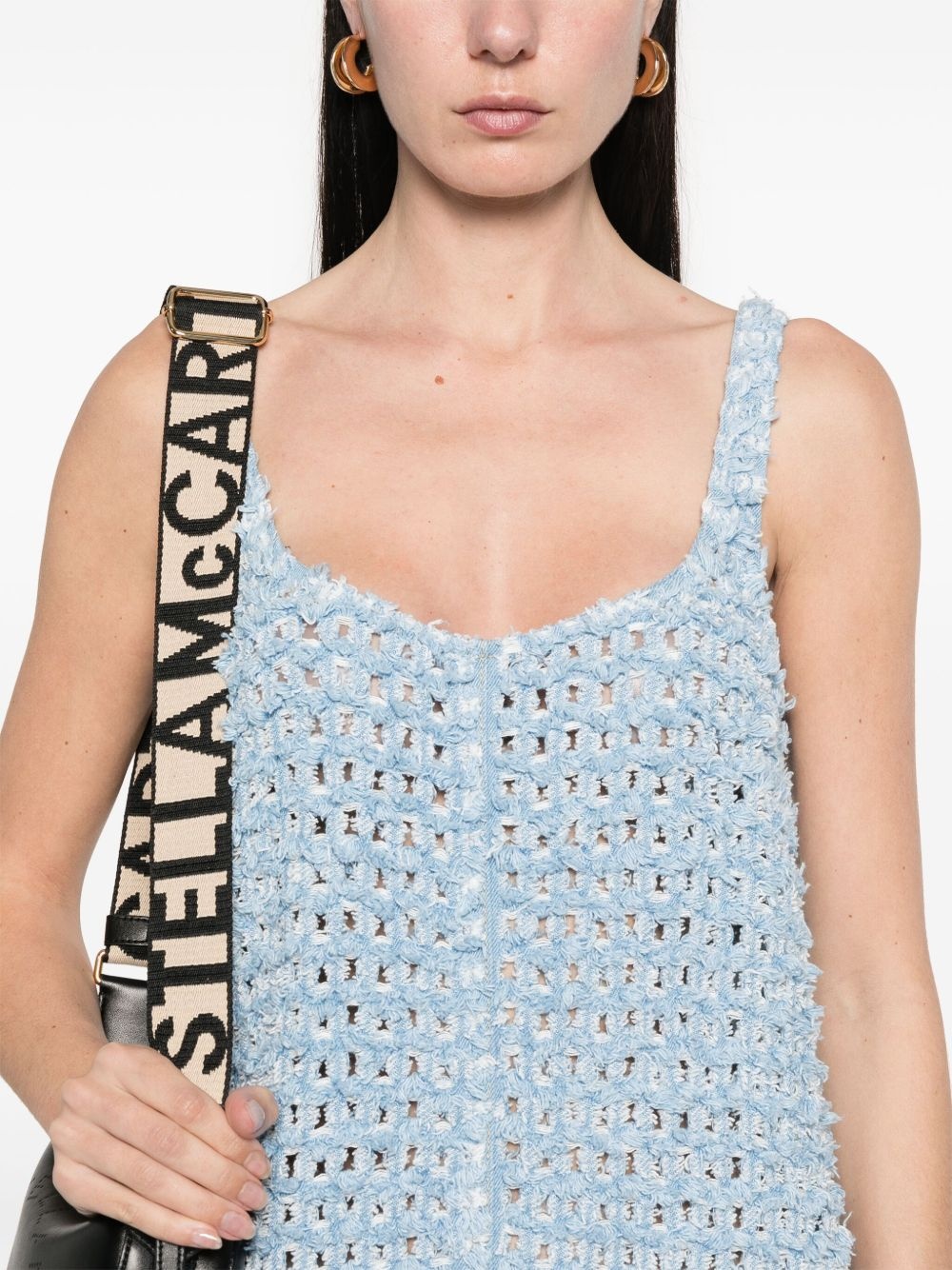 bouclé denim mini dress - 5