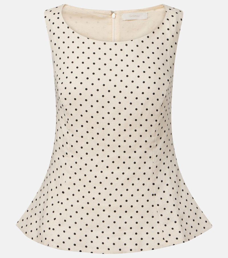 Iria polka-dot linen top 1