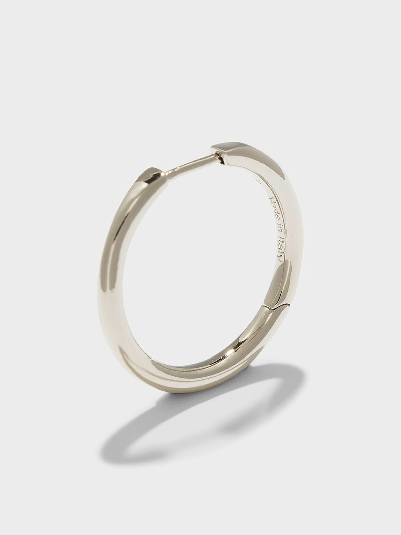 Aeyde Elona Large Palladium-Plated Hoop Earrings outlook