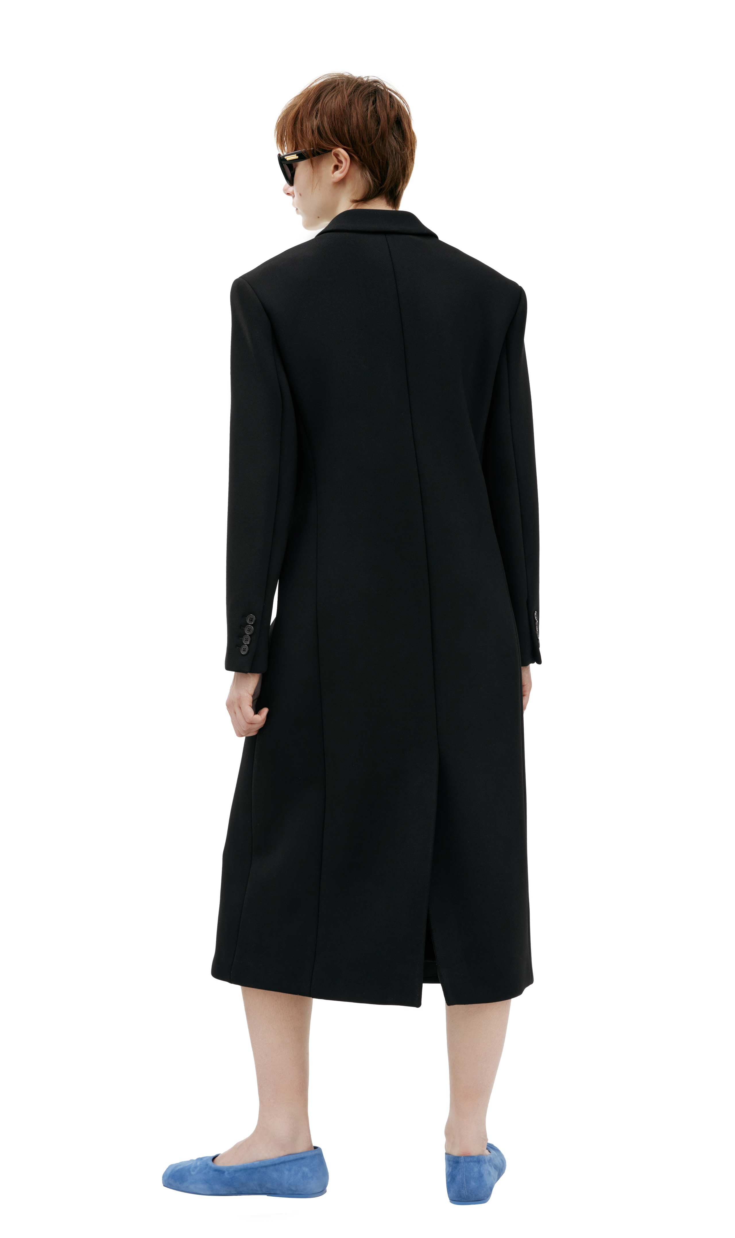 DOUBLE-BREASTED VISCOSE COAT - 3