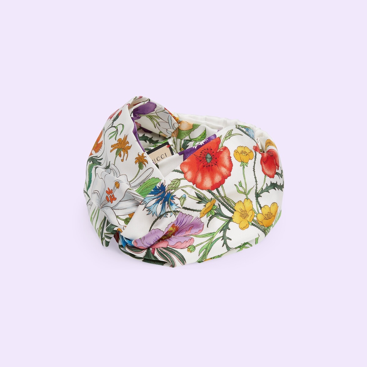 Flora print silk headband - 2