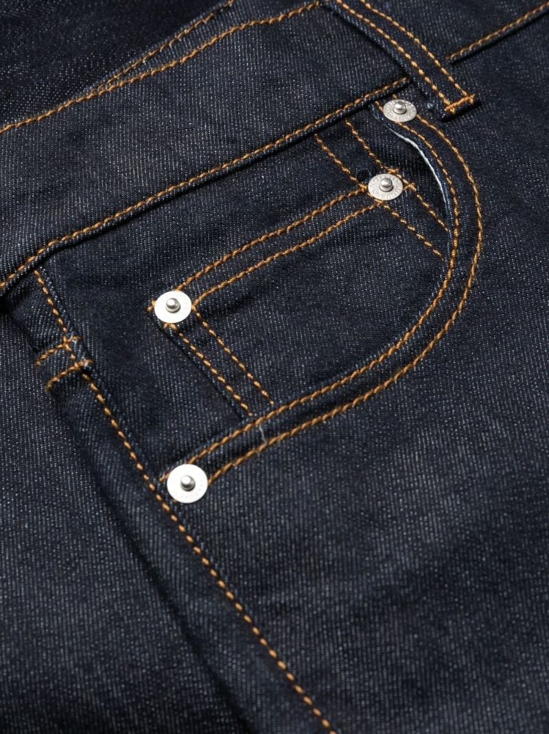 logo-embroidered jeans - 6