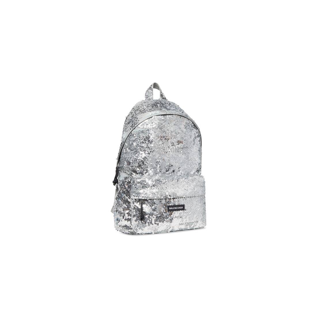 Men's Explorer Backpack With Embroidered Sequin  in Silver - 2