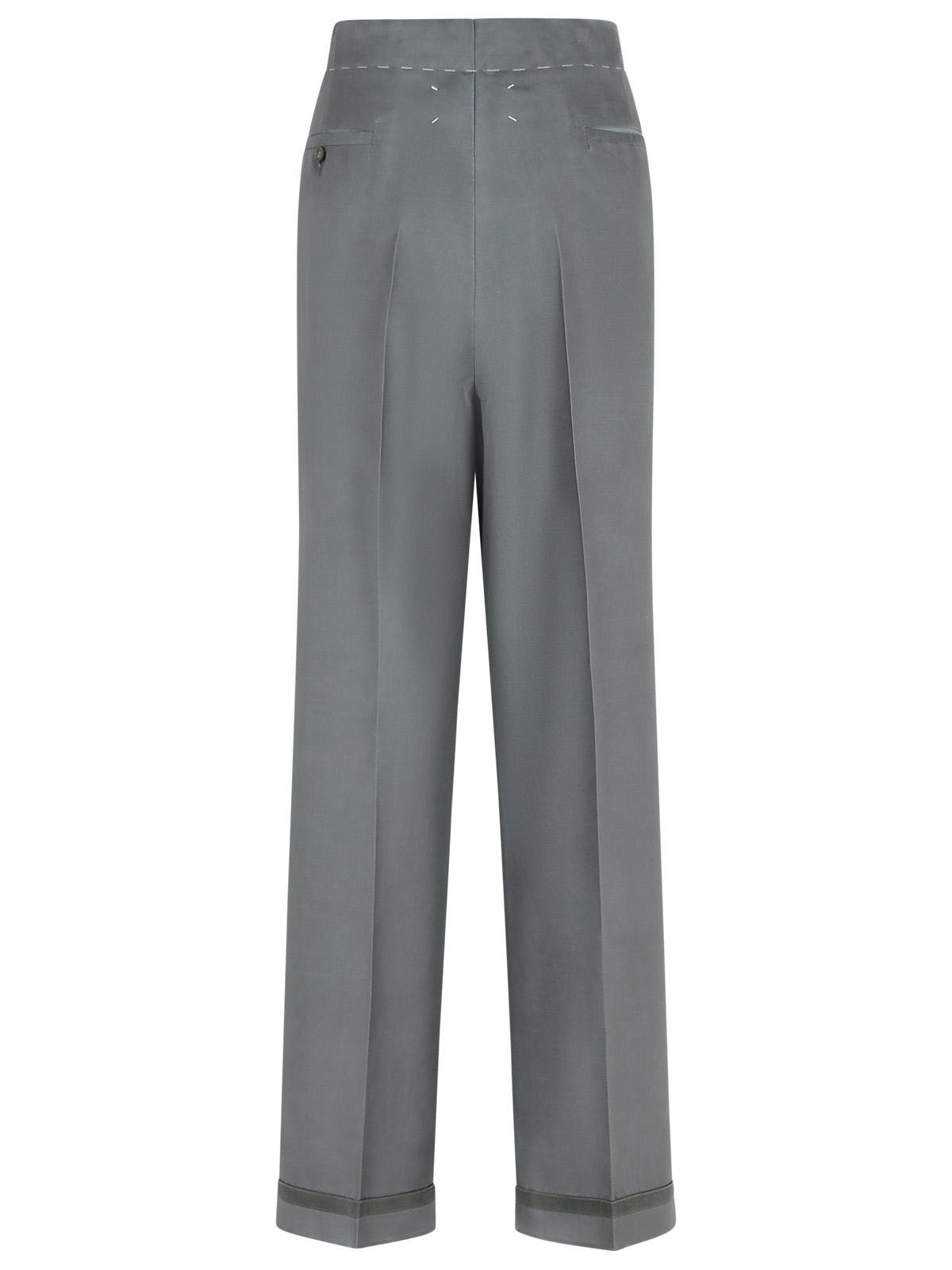 Maison Margiela Grey Mohair Blend Trousers Women - 3