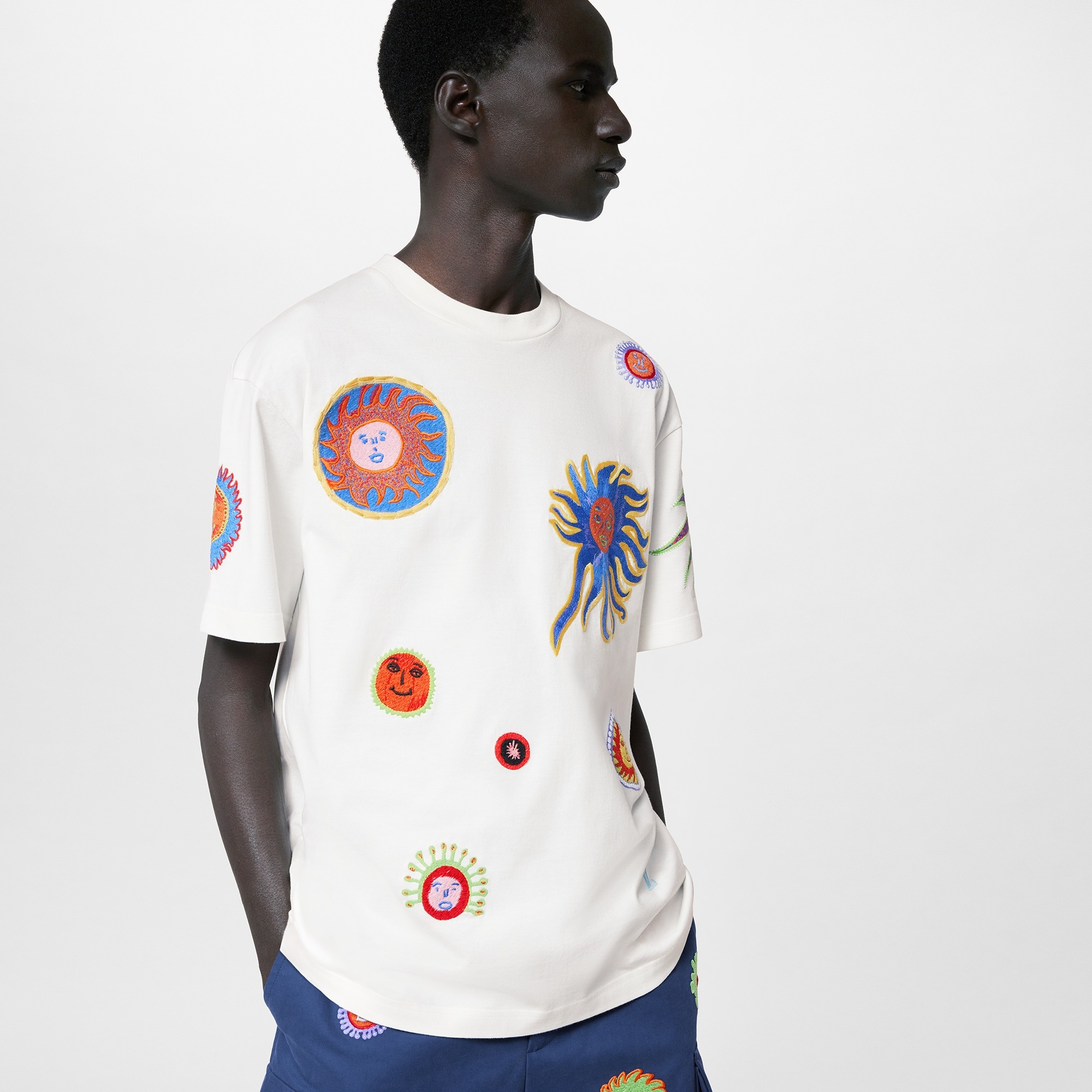 LV x YK Embroidered Faces T-Shirt - 4