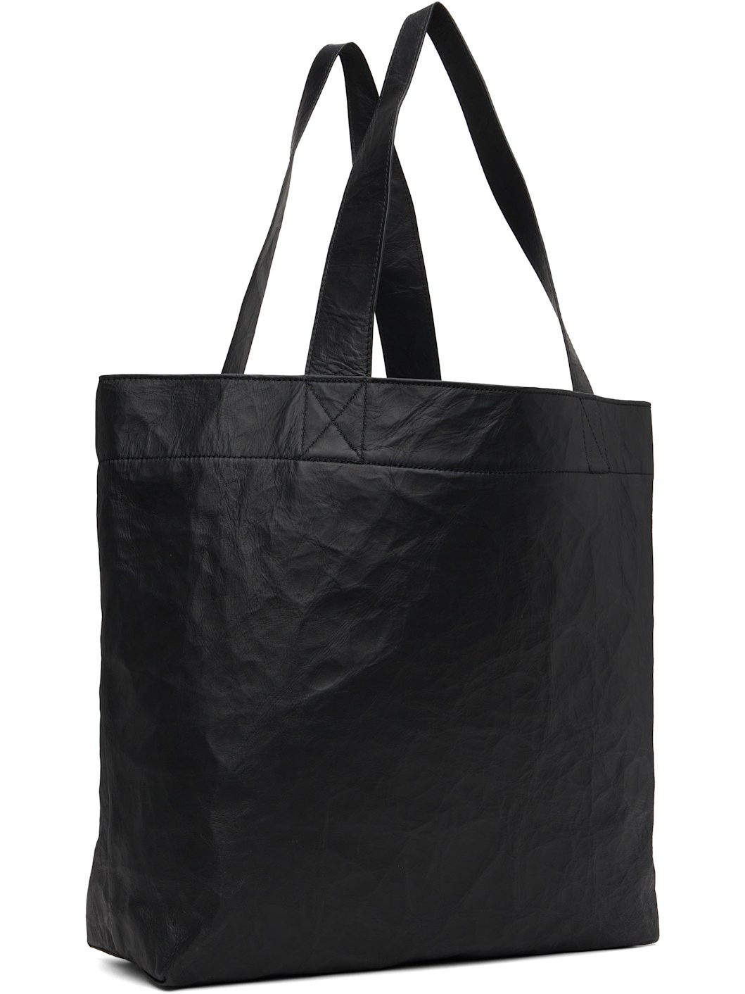 Black 'Y-3' Leather Tote - 3