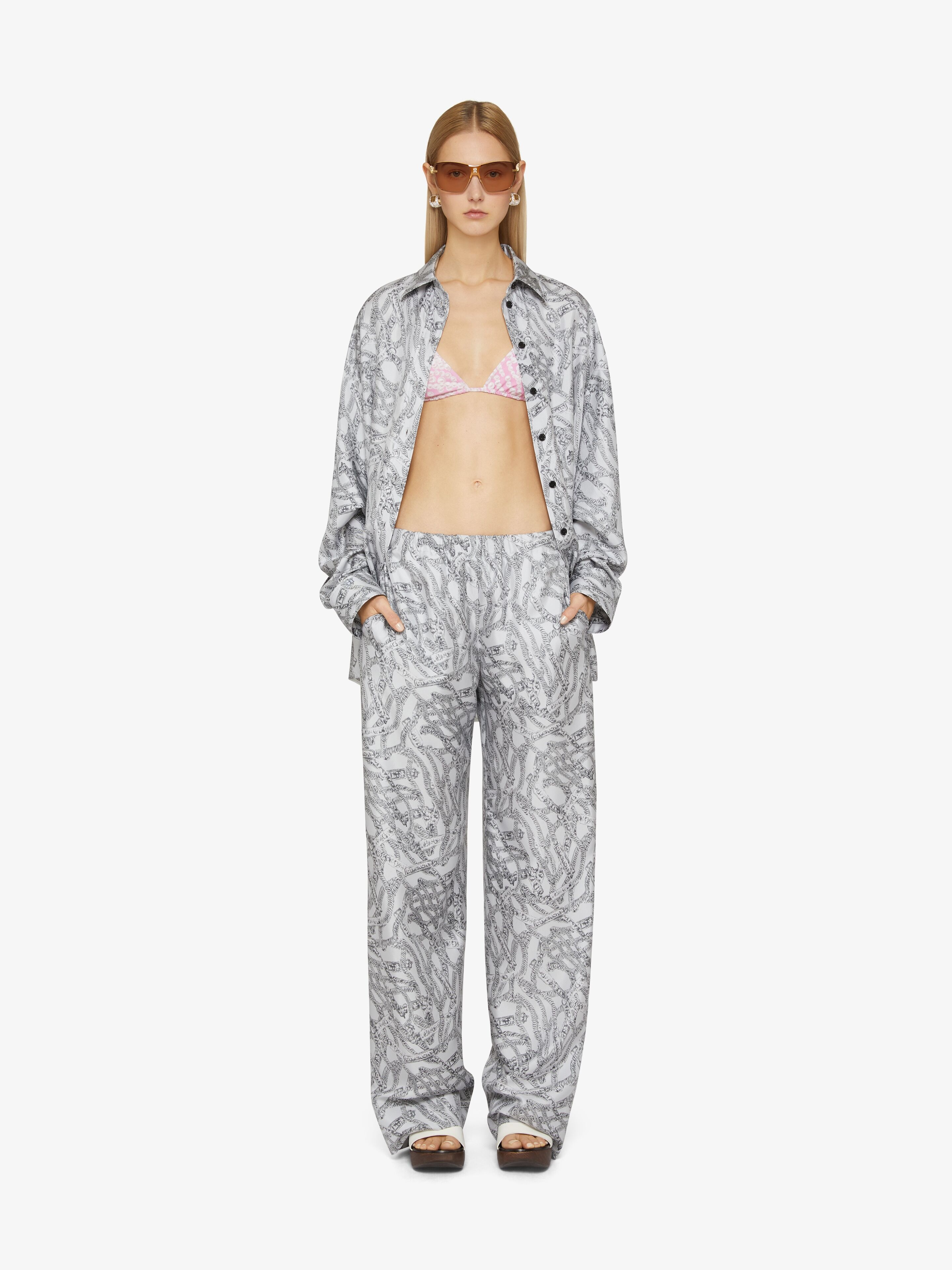 FLUID PANTS IN PRINTED SILK - 2