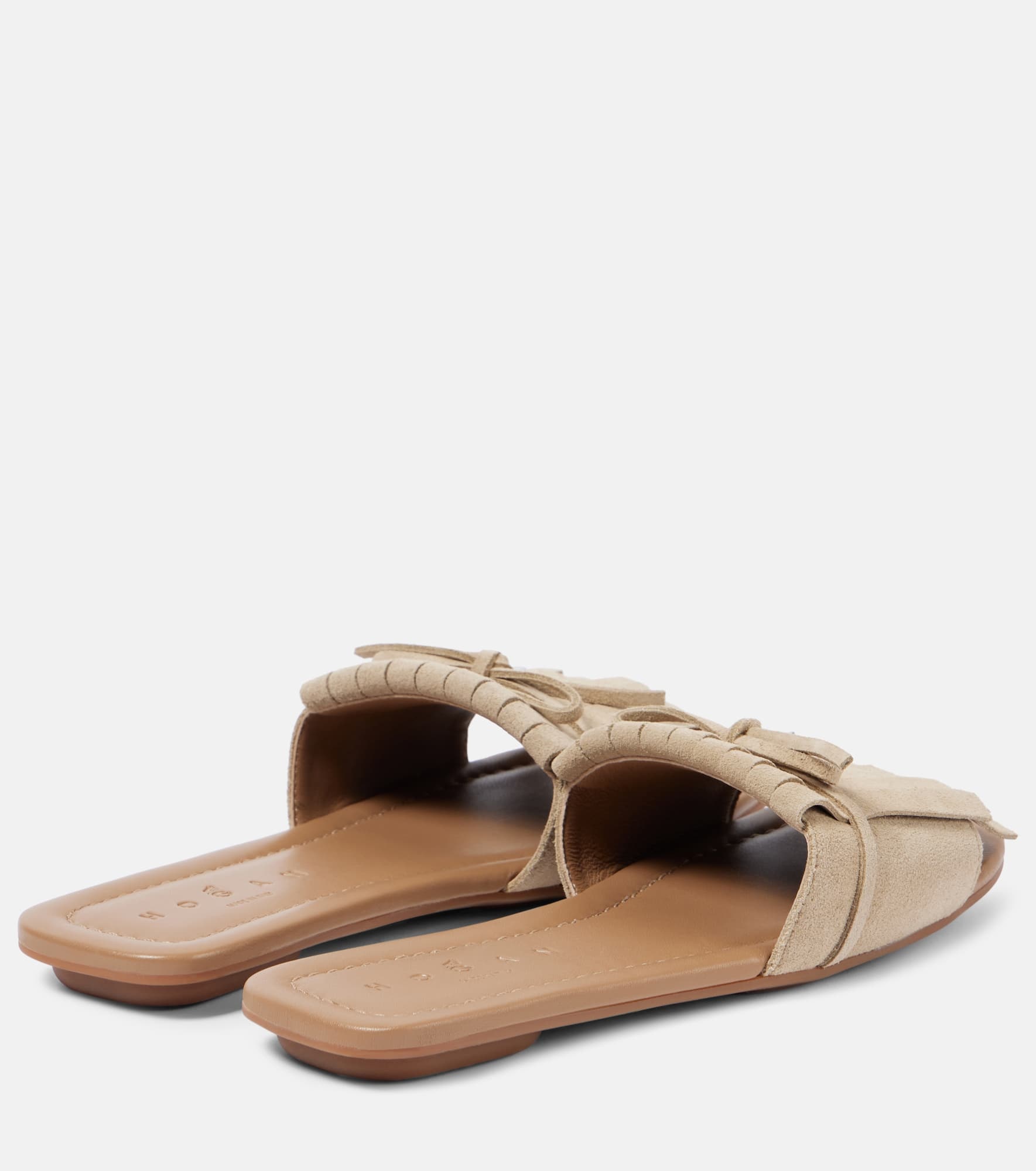 H685 fringed suede slides - 2