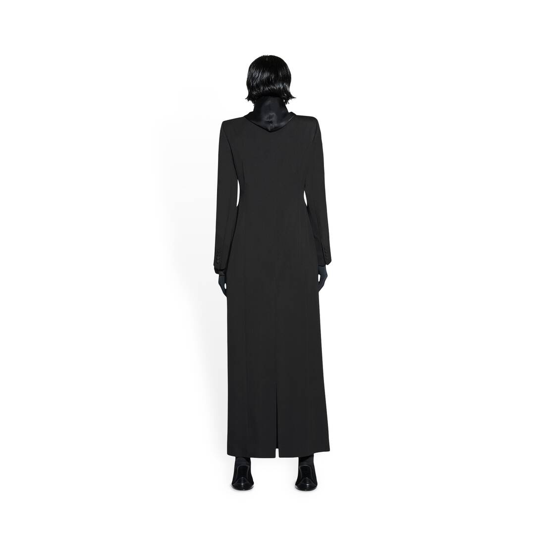 Women's Maxi Hourglass Coat in Black - 4